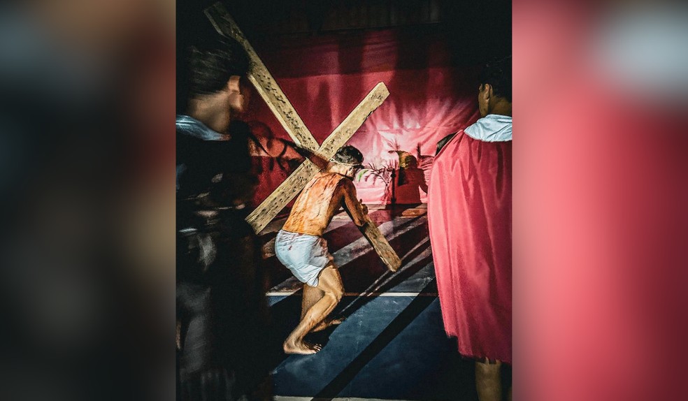 Encenação da Paixão de Cristo em Álvares Machado (SP) espera até 2 mil pessoas no Campo Municipal — Foto: Isabelle Santos/CCEM