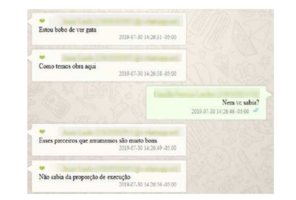 Conversas são datadas de 2019 e integram processo do MPF — Foto: Reprodução