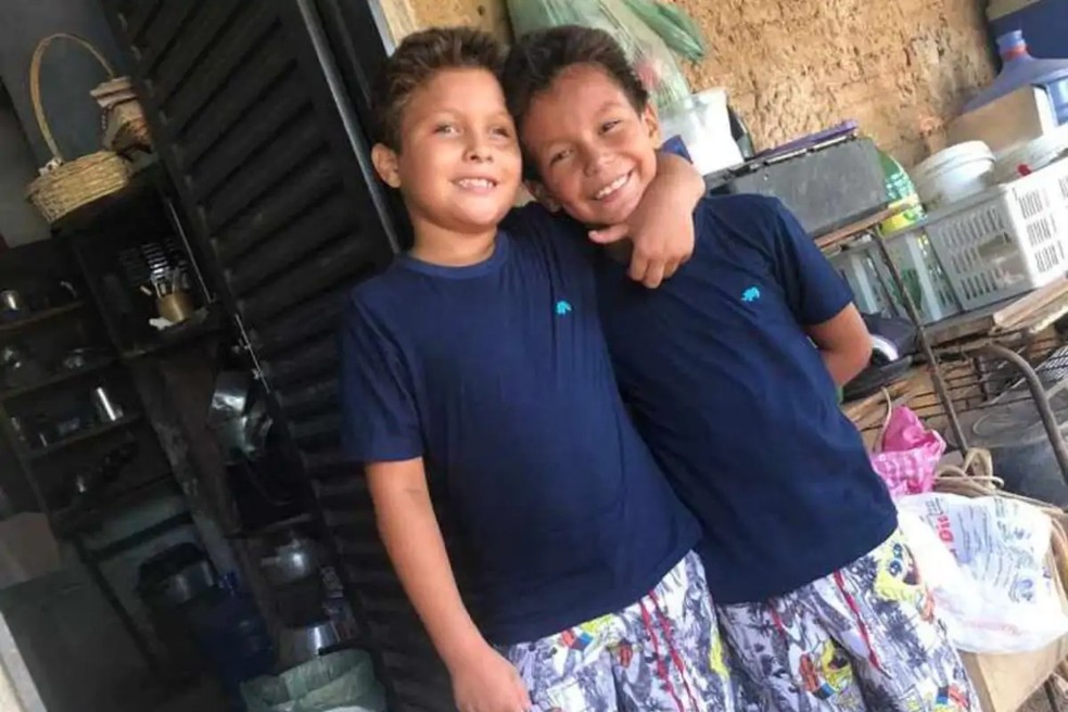 Brayan e Pyetro, gêmeos de 9 anos — Foto: Reprodução