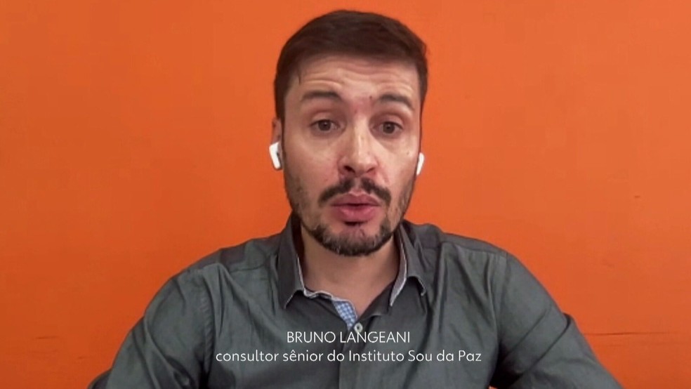 * Consultor do Instituto Sou da Paz, Bruno Langeani. — Foto: Reprodução/TV Globo
