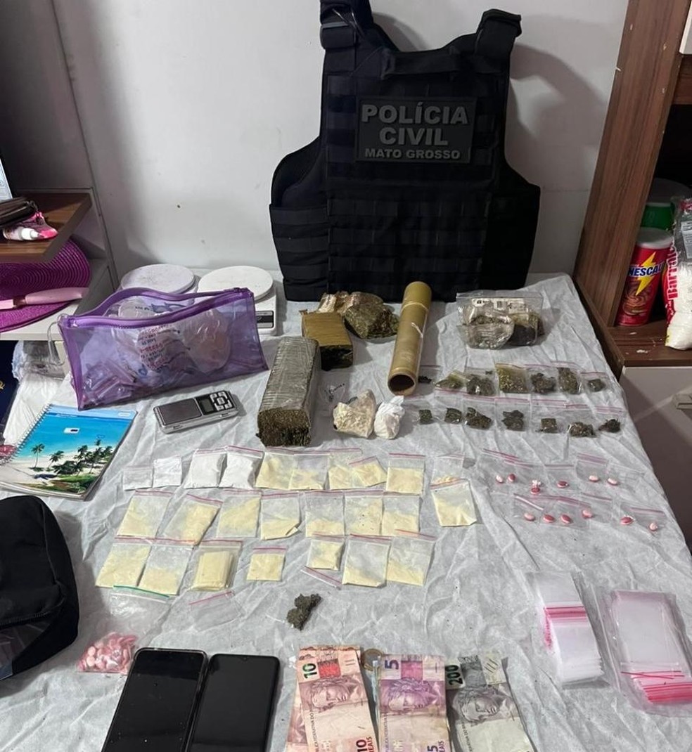 Material apreendido durante a Dupla Aliança — Foto: Polícia Civil