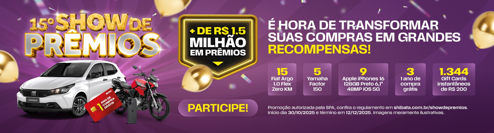 Shibata realiza 15ª edição do Show de Prêmios