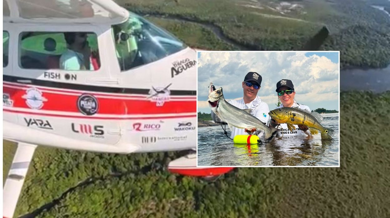 Entre rios, céus e sorrisos: casal sobrevoa áreas remotas para unir pesca e atendimentos dentários