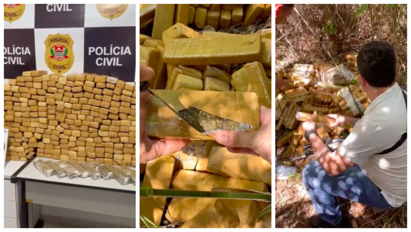 VÍDEO: Dise apreende 301 tijolos de maconha em fazenda no interior de SP; droga seria do Paraguai
