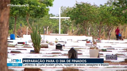 Equipes trabalham nos cemitérios da capital para o Dia de Finados