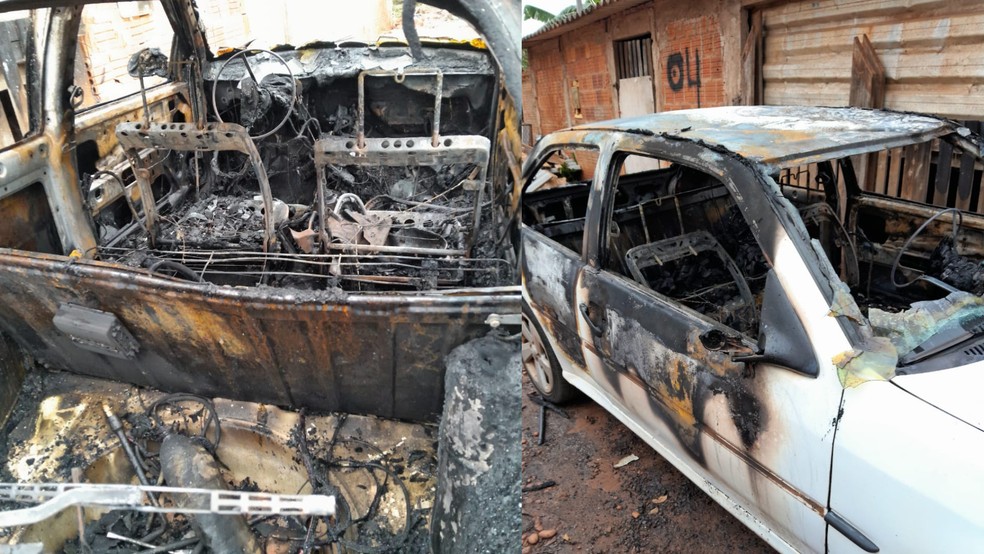 Carro da família foi destruído em incêndio em MS. Polícia investiga. — Foto: Arquivo pessoal
