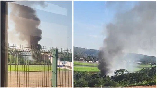 Avião da PM cai perto de aeroporto no interior de Minas Gerais