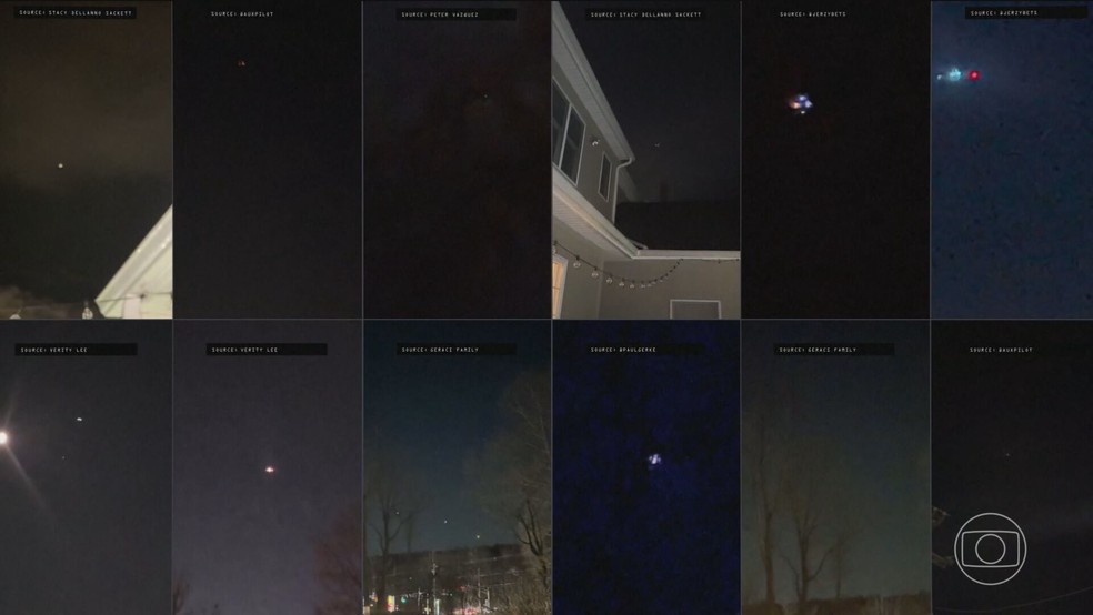 Drones misteriosos provocam preocupação e medo nos EUA — Foto: Reprodução/TV Globo