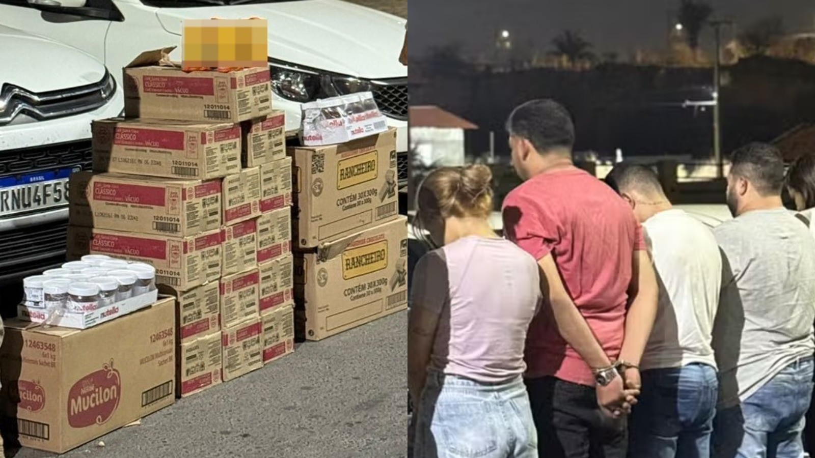 Suspeitos de furtar shoppings e supermercados são presos com quase 100 potes de creme de avelã e outros produtos
