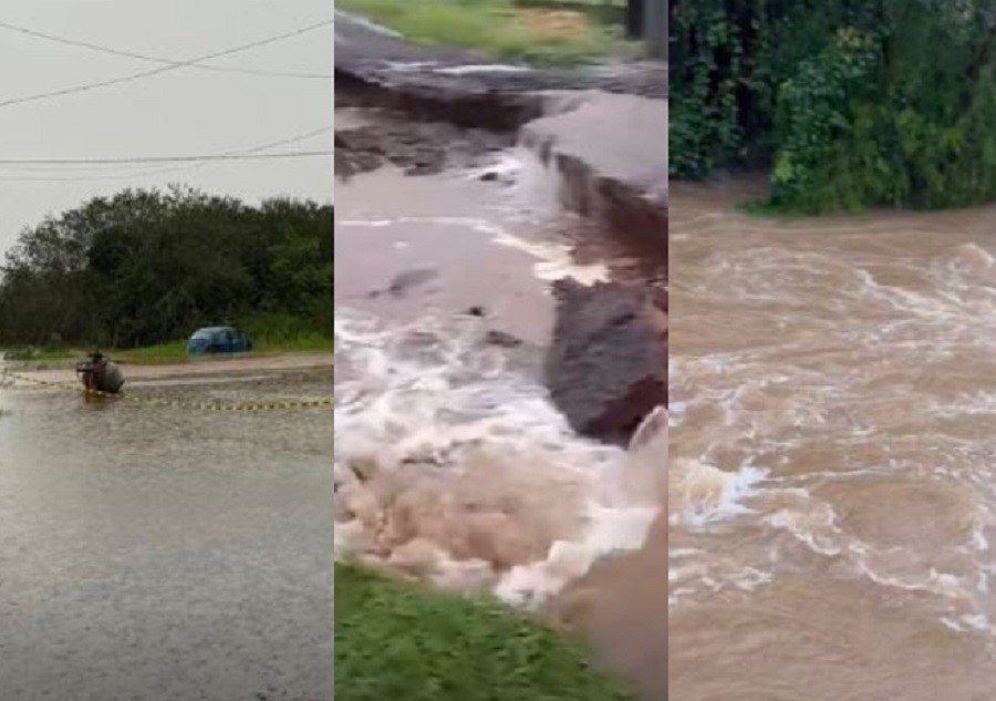 Cidades de SC próximas ao RS têm estragos e alagamentos após chuva de 200 milímetros em 48 horas