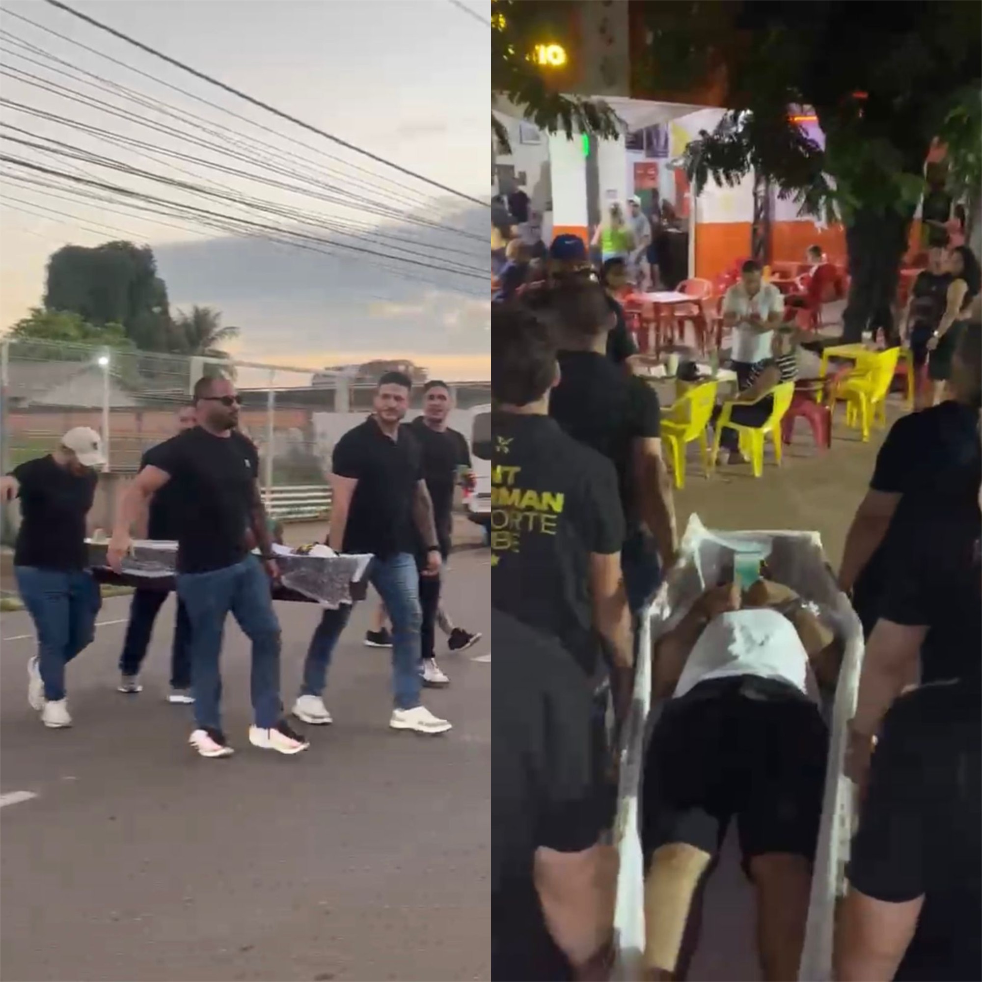 Noivo é carregado em caixão durante despedida de solteiro em Porto Velho
