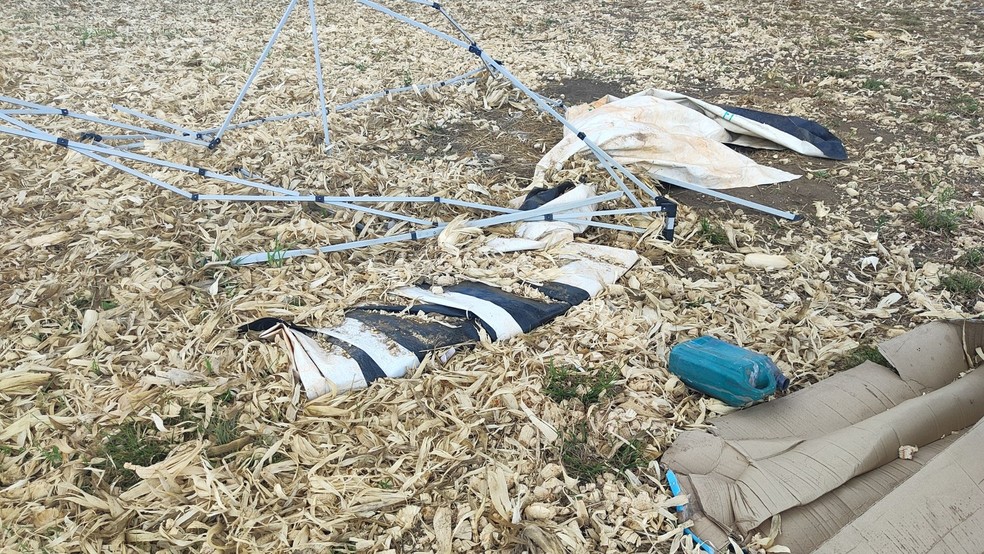 Trabalhadores foram resgatados em lavoura de milho em Ibi&aacute; &mdash; Foto: AFT/Divulga&ccedil;&atilde;o