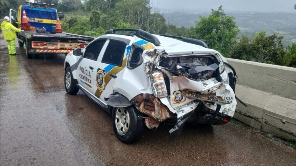 Carro falsificado como da Polícia Científica do Paraná — Foto: Polícia Civil do Paraná