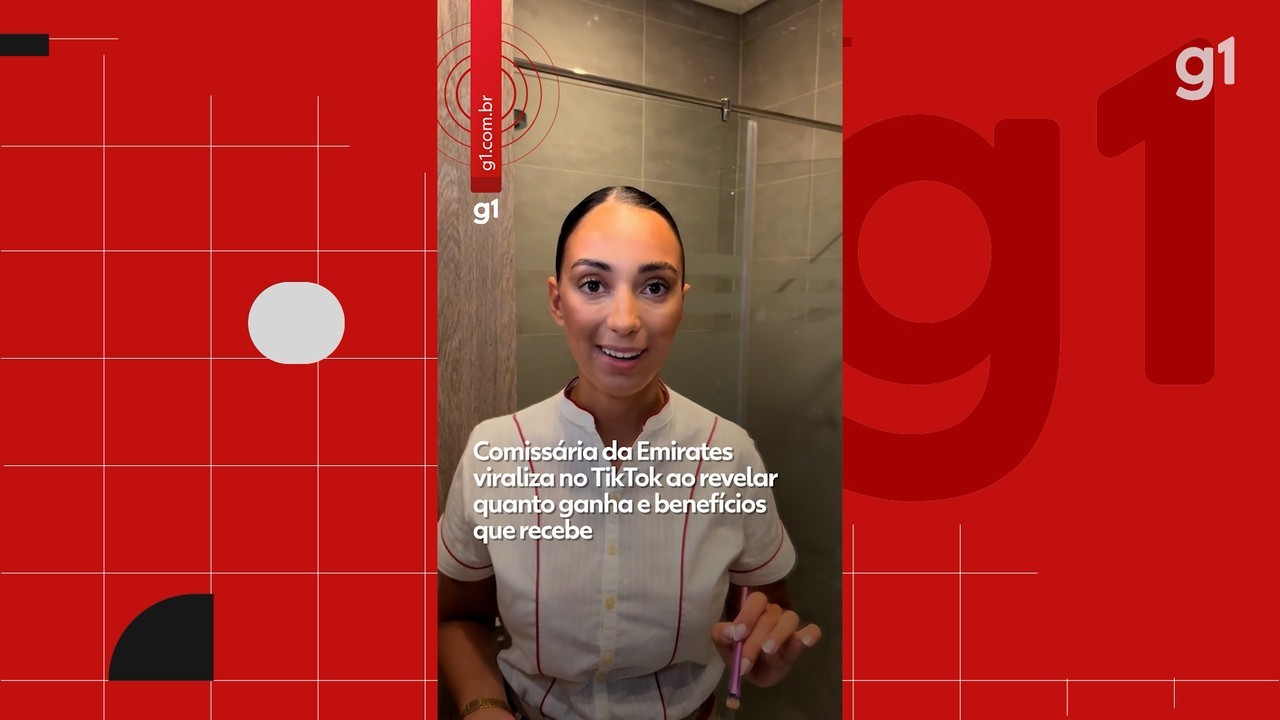 Comissária da Emirates revela salários e benefícios da profissão no TikTok