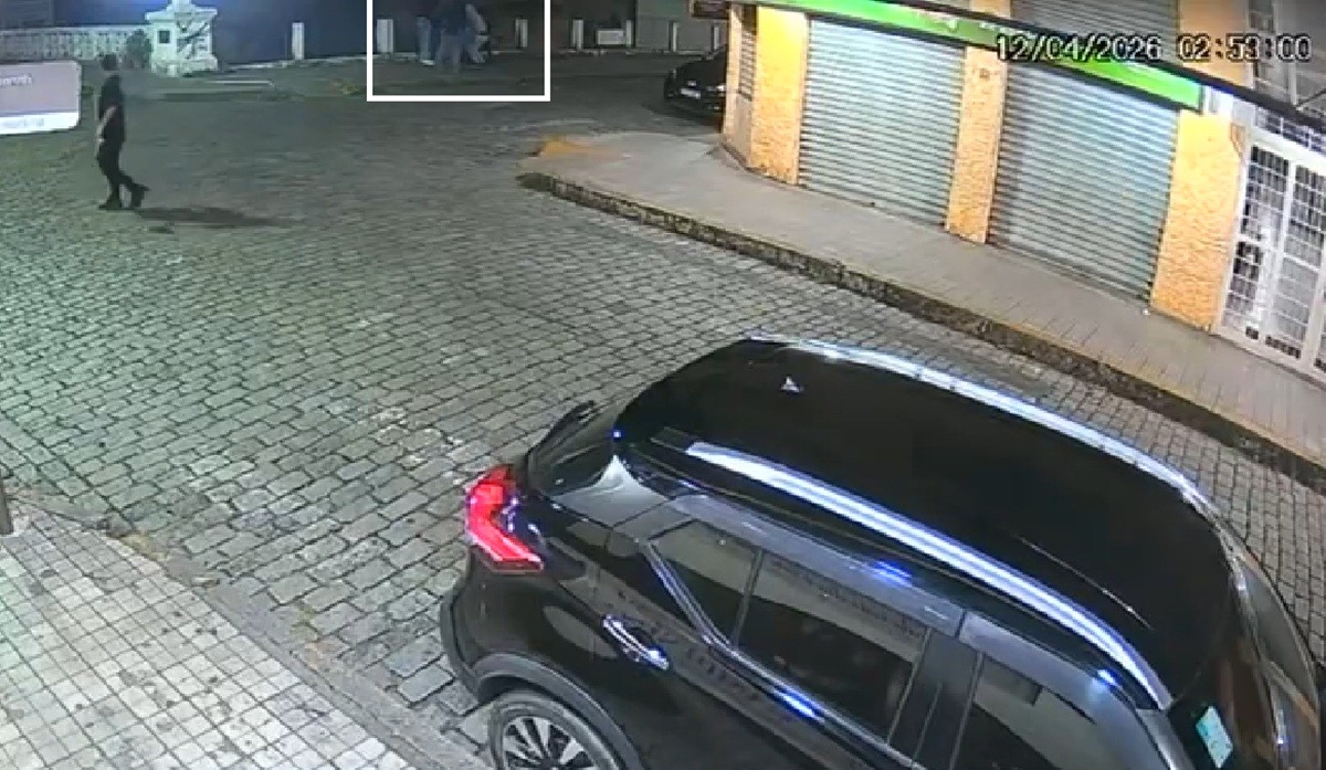 Câmeras flagram jovens jogando contêiner de lixo dentro de rio no Centro de Nova Friburgo