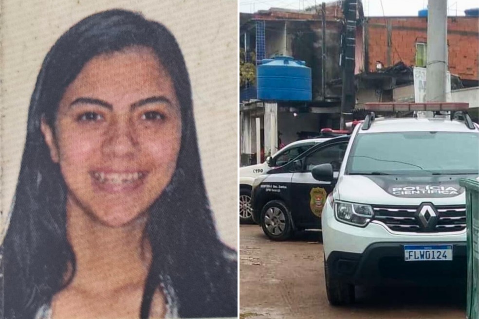 Milena Oliveira dos Santos foi morta pelo companheiro a facadas em Guarujá (SP) — Foto: Reprodução e Redes Sociais