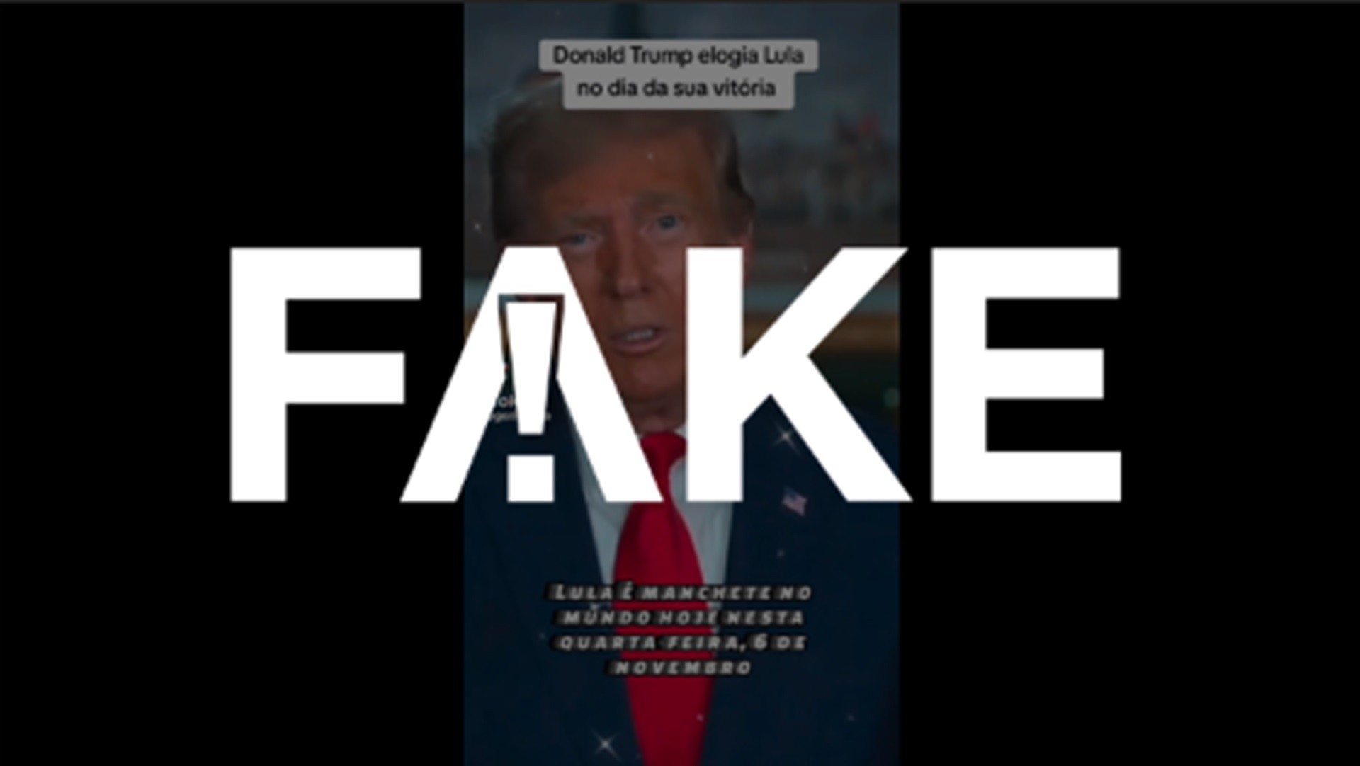 É #FAKE vídeo que sugere que Trump elogia Lula após ser eleito presidente dos EUA