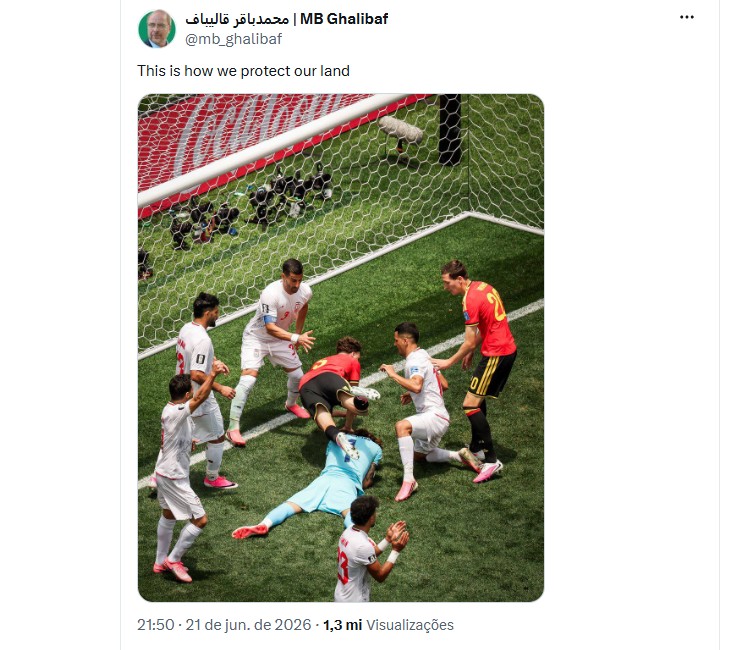 Governo do Irã usa defesaça na Copa como metáfora da guerra contra os EUA: 'É assim que protegemos nossa terra'