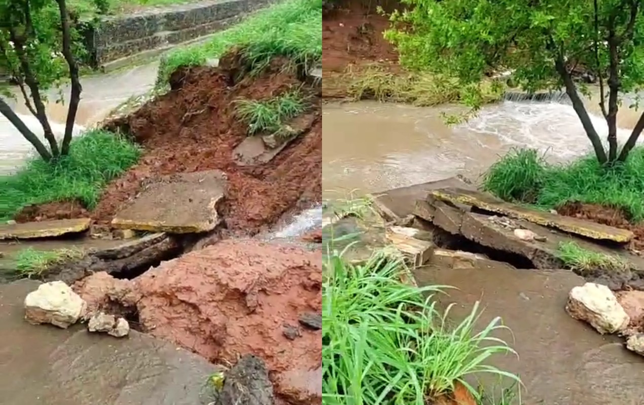 Chuvas intensificam erosão às margens do Córrego Saltinho em Ibitinga