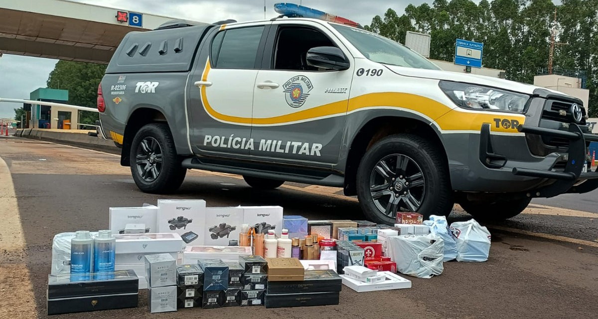 Polícia Rodoviária apreende R$ 20 mil em produtos do Paraguai em rodovia de SP
