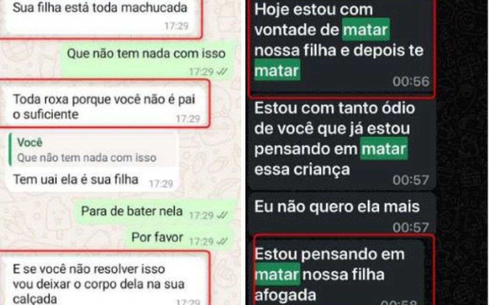 Mãe é presa suspeita de torturar filha de 1 ano e ameaçar matá-la para forçar ex a reatar relação; veja prints