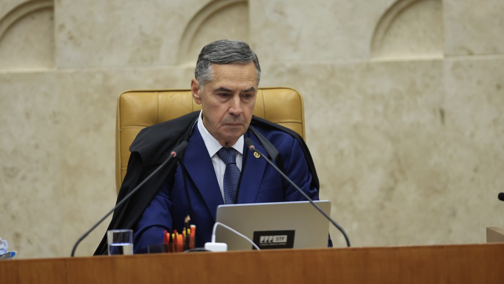 Barroso fala na reabertura do Supremo — Foto: Wilton Júnior/Estadão Conteúdo