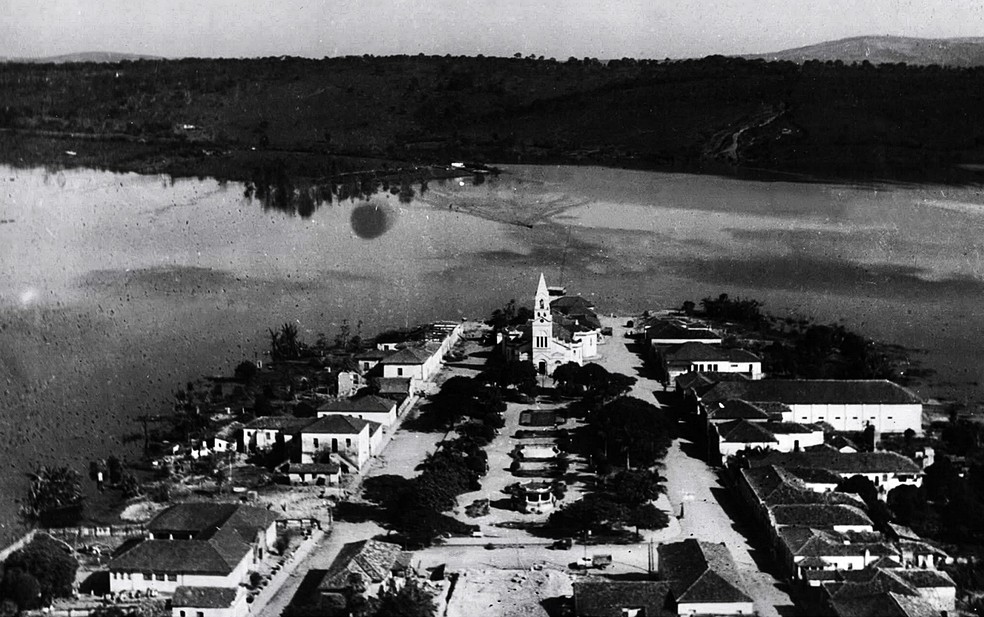 Guapé depois da chegada das águas — Foto: Redes sociais