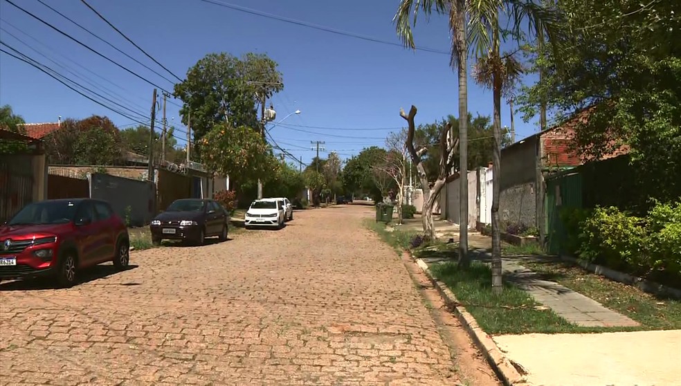 Rua onde o crime ocorreu, no distrito de Barão Geraldo — Foto: Reprodução/EPTV