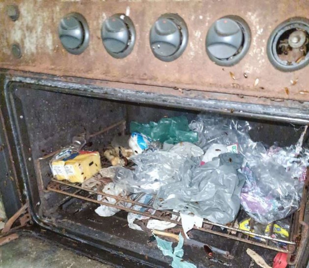 Fogão que estava na residência — Foto: Polícia Civil/Divulgação