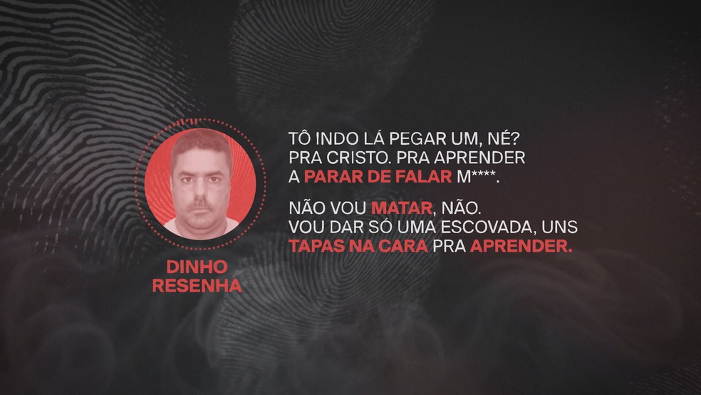 Arte - Diálogo de Dinho Resenha, condenado por corrupção eleitoral em Belford Roxo (RJ), — Foto: Arte/GloboNews