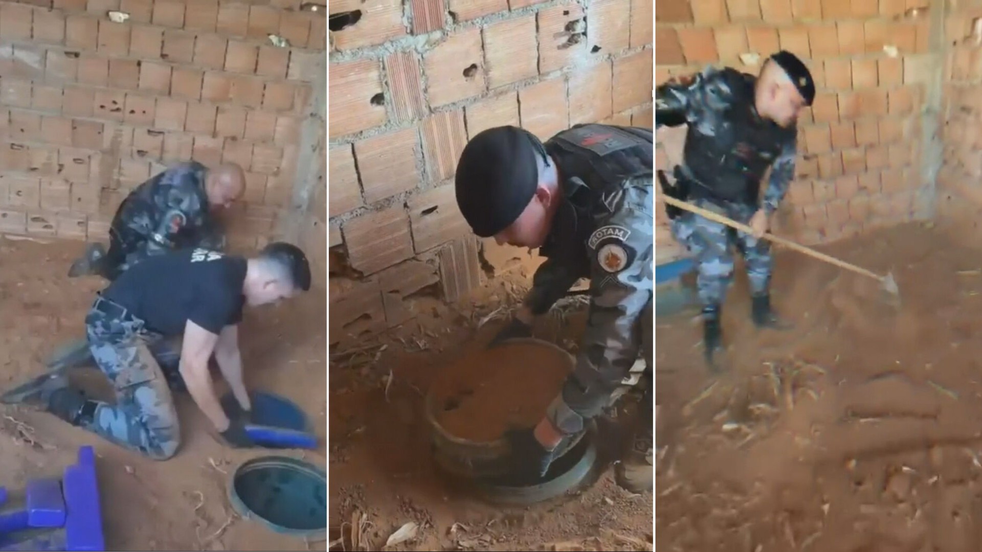 PM encontra mais de 200 tabletes de drogas enterrados no DF; VÍDEO