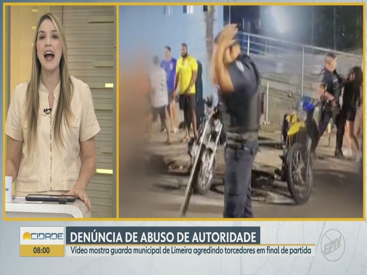 Vídeo mostra agressão de guarda de Limeira a torcedores durante comemoração por jogo do Brasil 