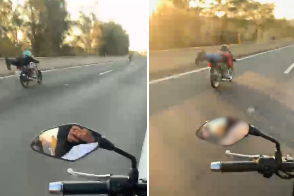 VÍDEO: motociclista fica ferido após fazer manobra 'superman' e cair em rodovia de Presidente Prudente