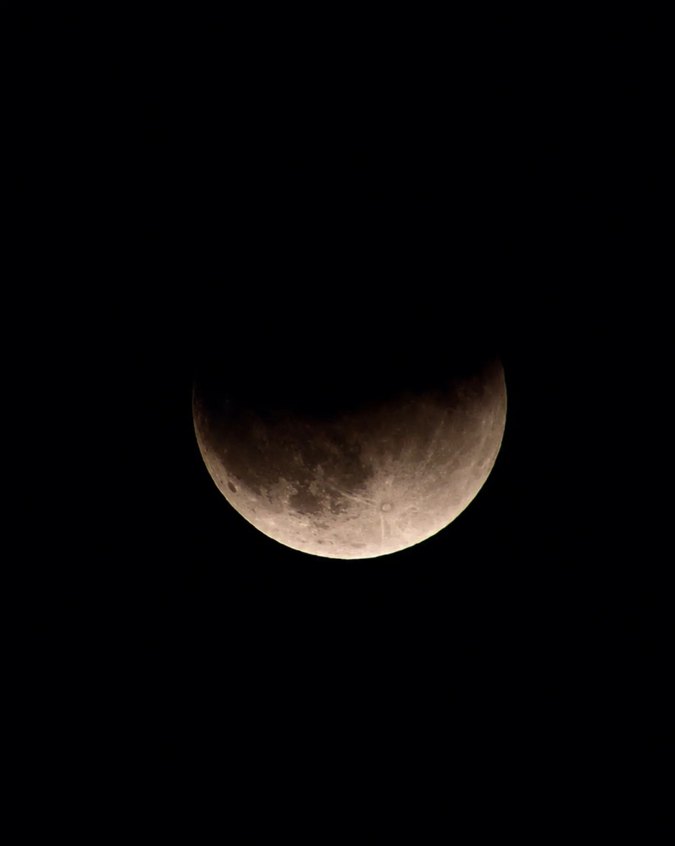 Eclipse lunar parcial em São Luís — Foto: Alan Rodrigues/Caos Infinito