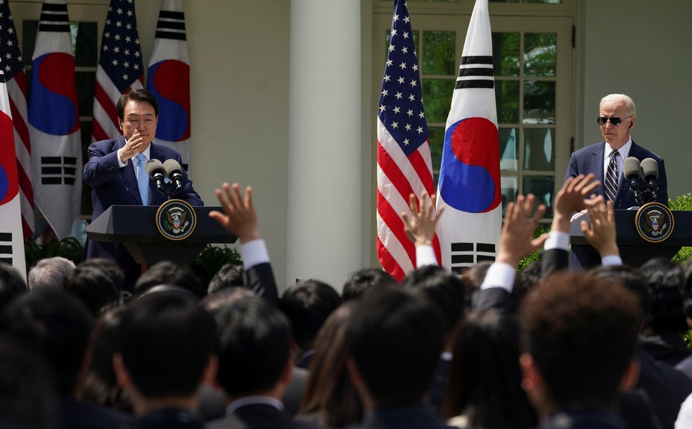 EUA e Coreia do Sul ameaçam Coreia do Norte; ataque nuclear implicaria 'o  fim de qualquer regime que tome essa ação', diz Biden, Mundo