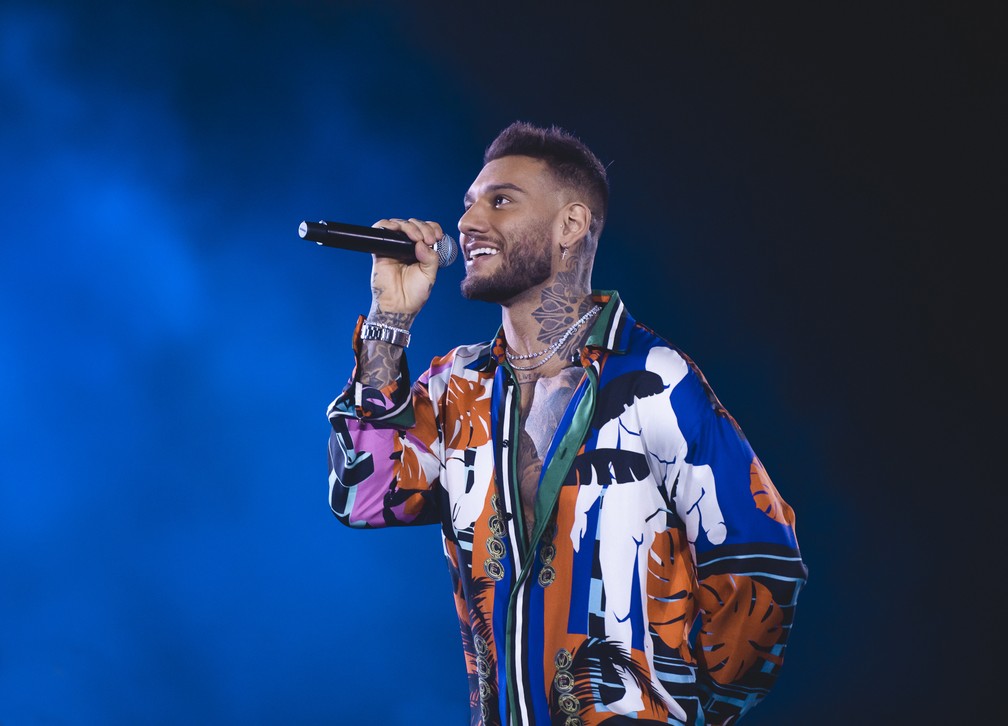 Lucas Lucco na gravação de 'Rolê diferenciado' — Foto: Marcel Bianchi / Divulgação