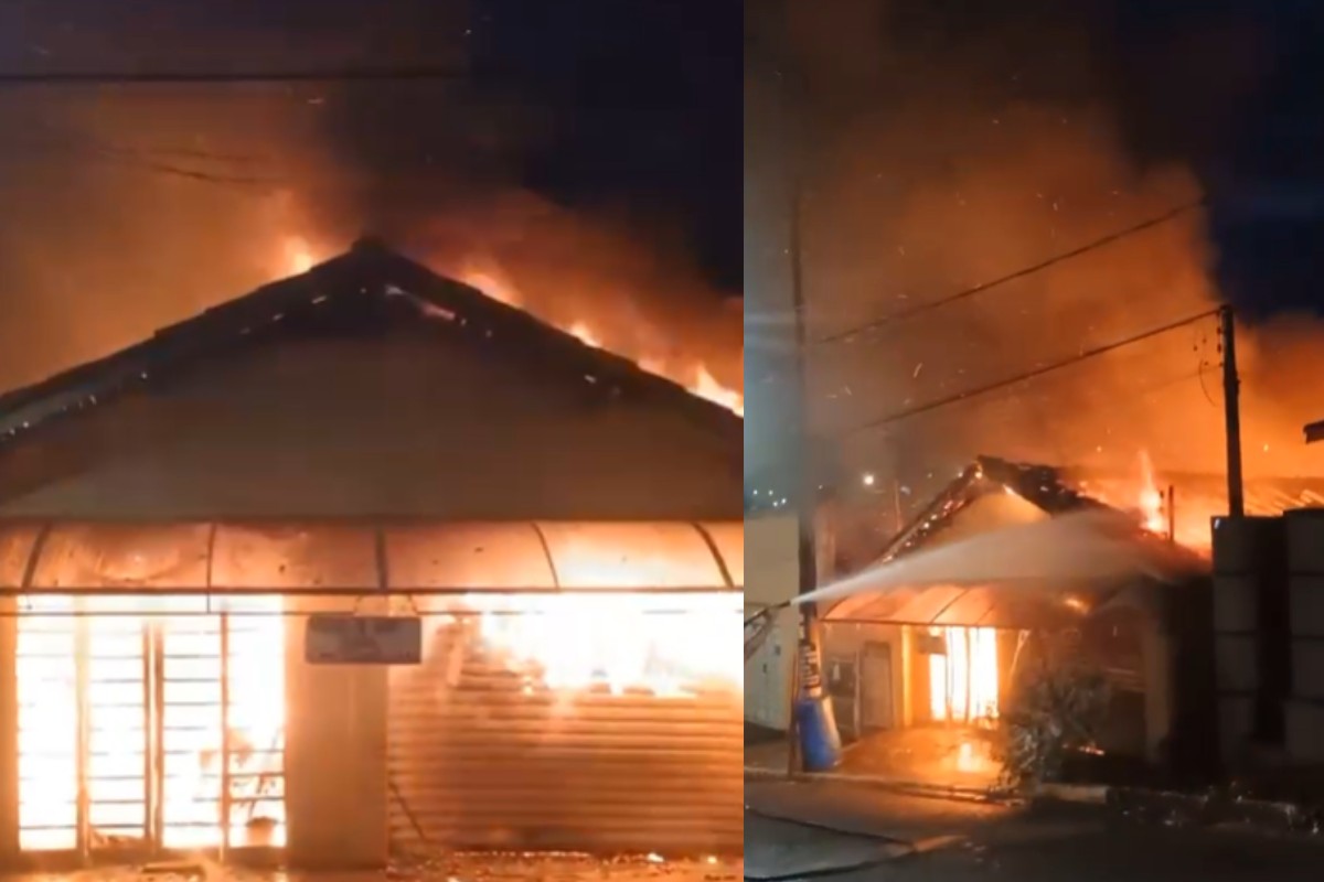 Casa pega fogo e mobiliza bombeiros e equipes da Defesa Civil em Timburi