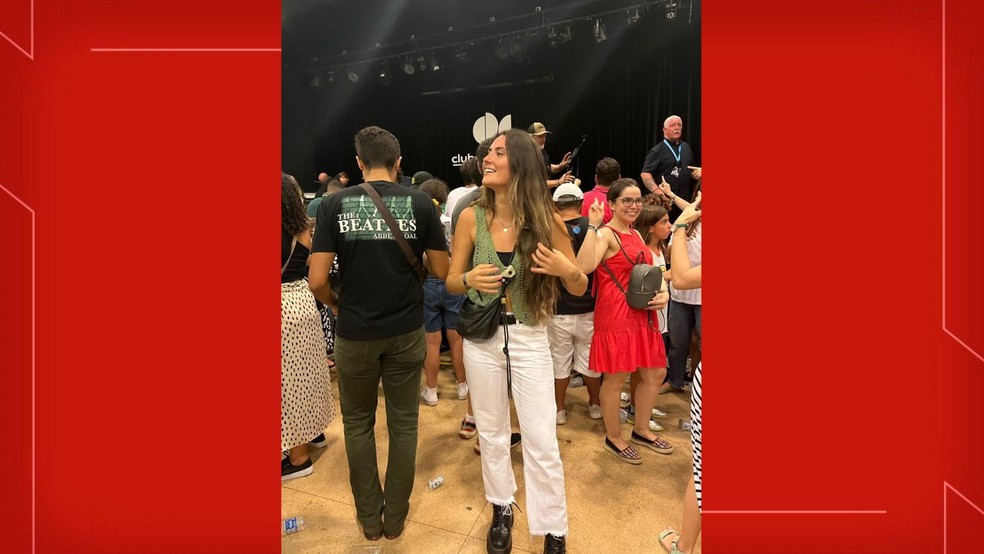 Marina Machado conta que ainda não acredita que viu o ídolo de tão perto. — Foto: Reprodução/Redes sociais