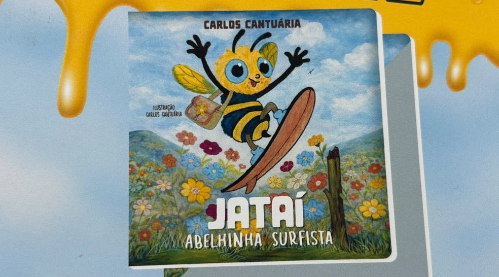 Livro 'Jataí, a abelhinha surfista', será lançado nesta sexta-feira (10) — Foto: Divulgação