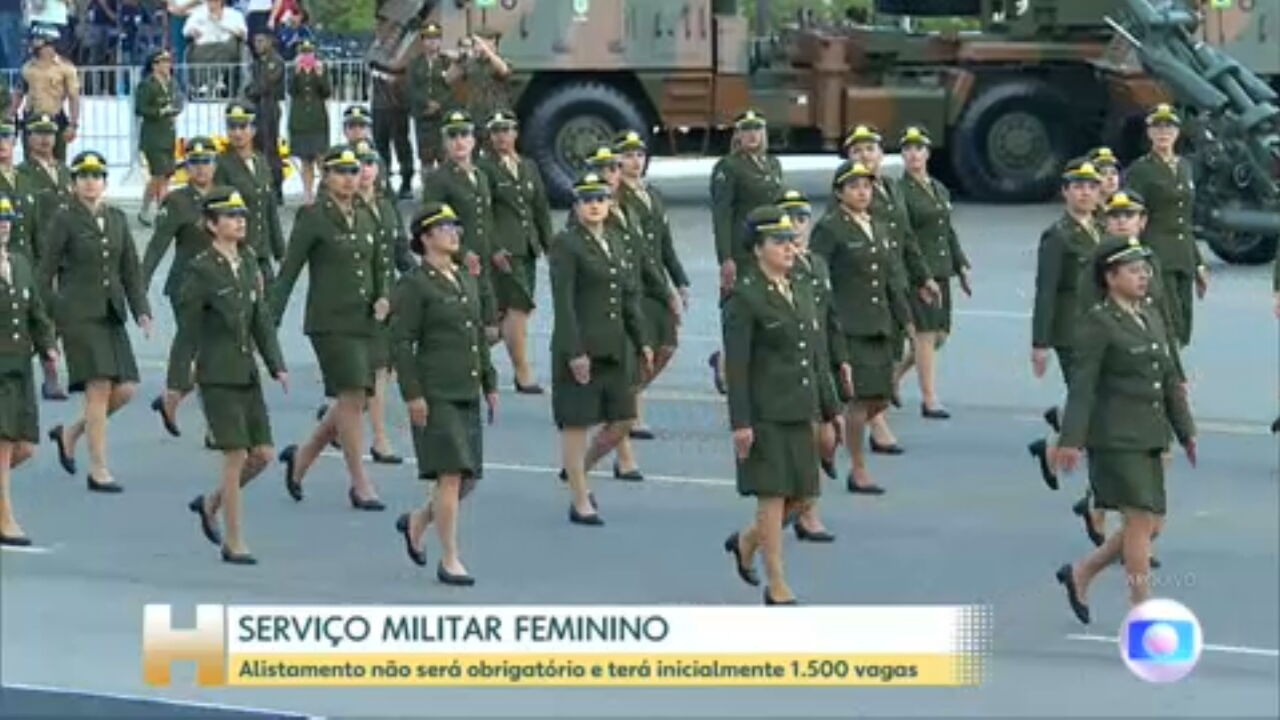 Mais de 7 mil mulheres se inscreveram nos primeiros dias de alistamento militar feminino, diz governo