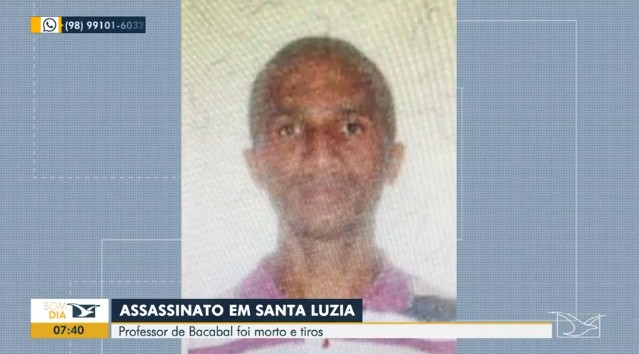 Professor de Bacabal é assassinado a tiros em Santa Luzia, no MA