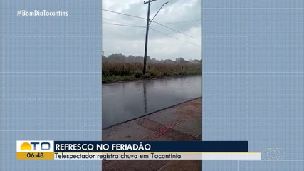 Chuva em Tocantínia traz alívio térmico durante estiagem