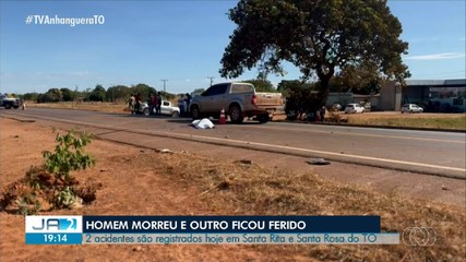 Acidentes no interior do TO deixam um morto e um ferido; saiba mais