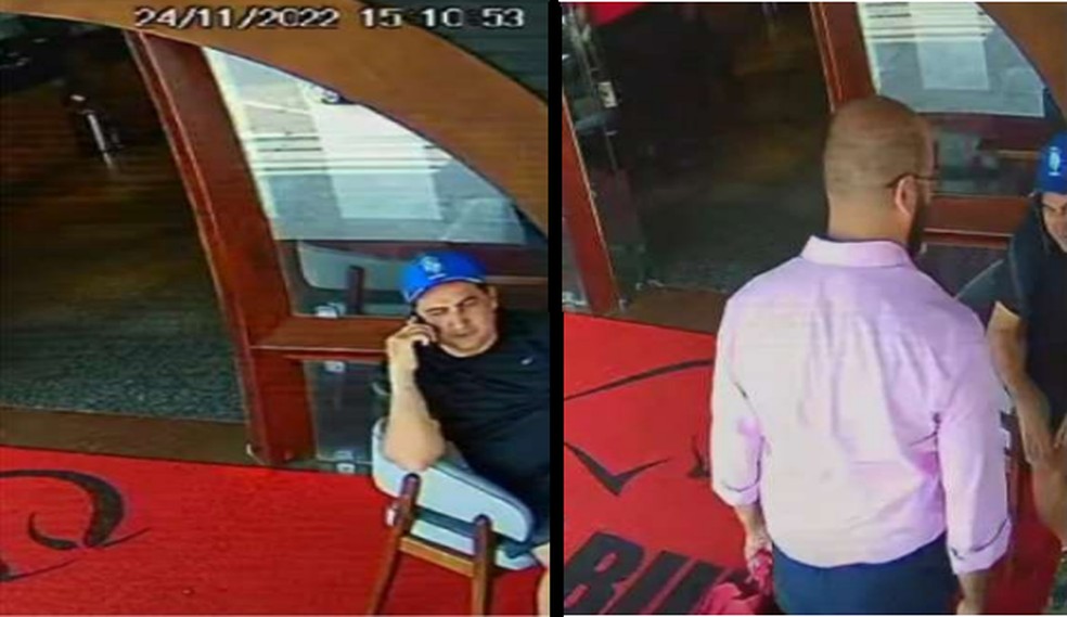 Segundo a Polícia Federal, Pedro Salomão se encontrou com o deputado Gilvan Maximo (Republicanos-DF) em um restaurante. — Foto: Reprodução