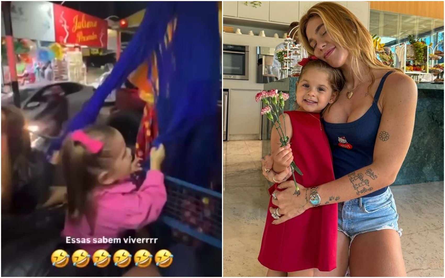 VÍDEO: Virginia mostra filha curtindo carreta furacão durante viagem a Caldas Novas: 'Sabe viver'