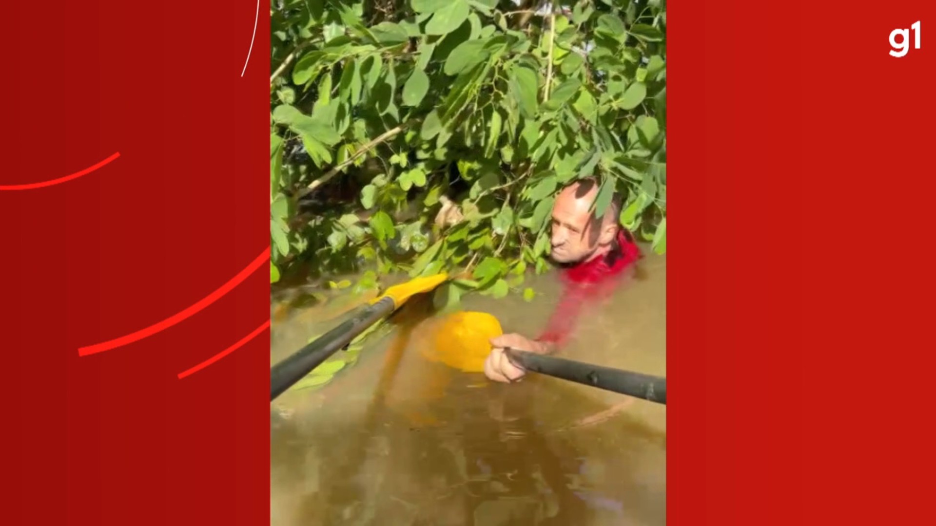 Bombeiros de Maringá resgatam idoso que estava agarrado em árvore durante enchente no Rio Grande do Sul: VÍDEO