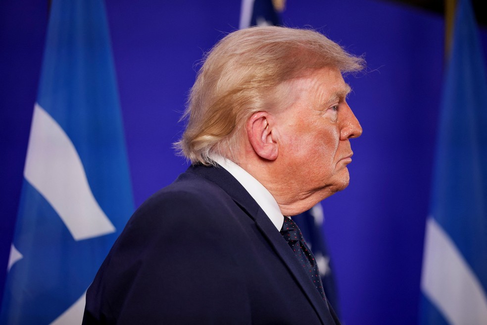 Donald Trump, presidente dos EUA, durante evento da Fifa em Nova York, em 17 de julho de 2026 — Foto: Reuters/Evan Vucci