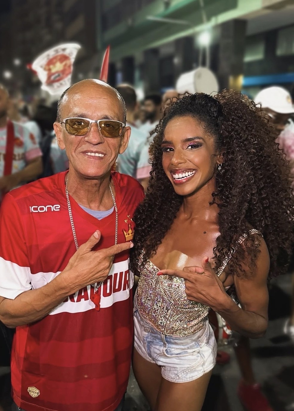 Mestre Ciça e Bellinha Delfim — Foto: Reprodução/Redes sociais