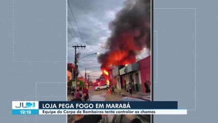 Loja pega fogo em Marabá, no Pará