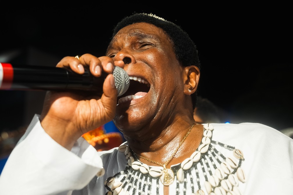 Neguinho da Beija-Flor no seu último ano como intérprete da Beija Flor — Foto: Stephanie Rodrigues/g1